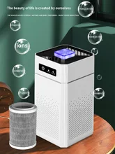  Air Purifier Negative Ions Generator Odor Eliminator Harmful Smoke Gas Remover for Car Room Kitchen with Replaceable Filter 
