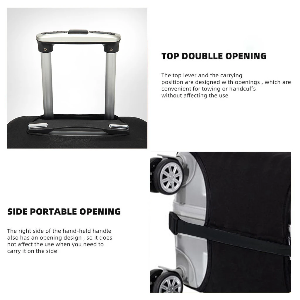 Luggage Cover Stretch Fabric Suitcase Protector Baggage Dust Case Cover 18-32 Inch Suitcase Case Travel Organizer