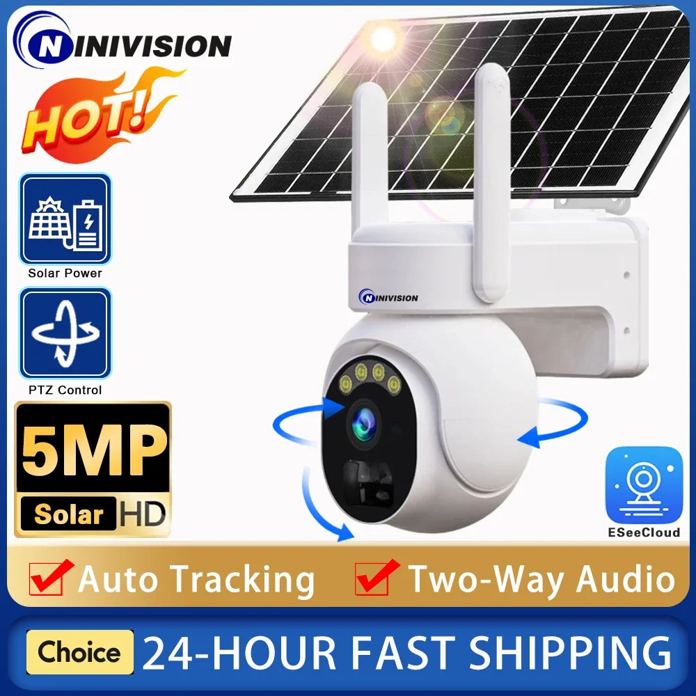 

Eseecloud APP 5MP WiFi Solar Camera WIFI Battery CCTV Motion Detection Human Auto Tracking PIR Security CCTV IP Surveillance Cam