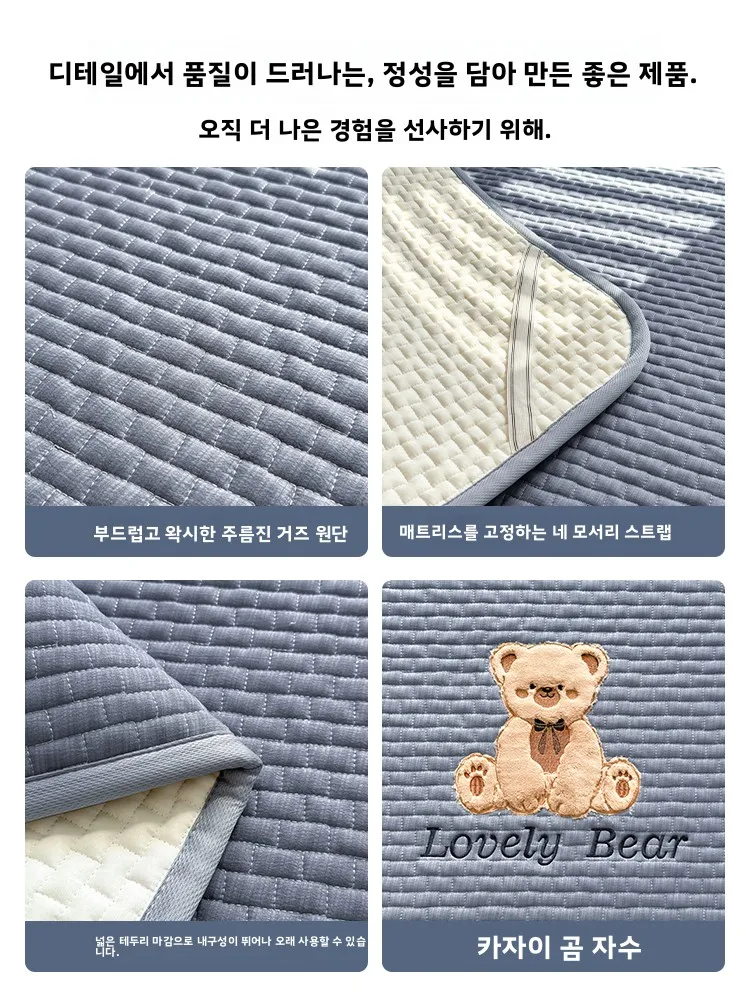 접이식 얇은 매트리스 바닥 시트 1인용 기숙사 침실 임대 특가 구겨진 천 매트리스 패드 이중층