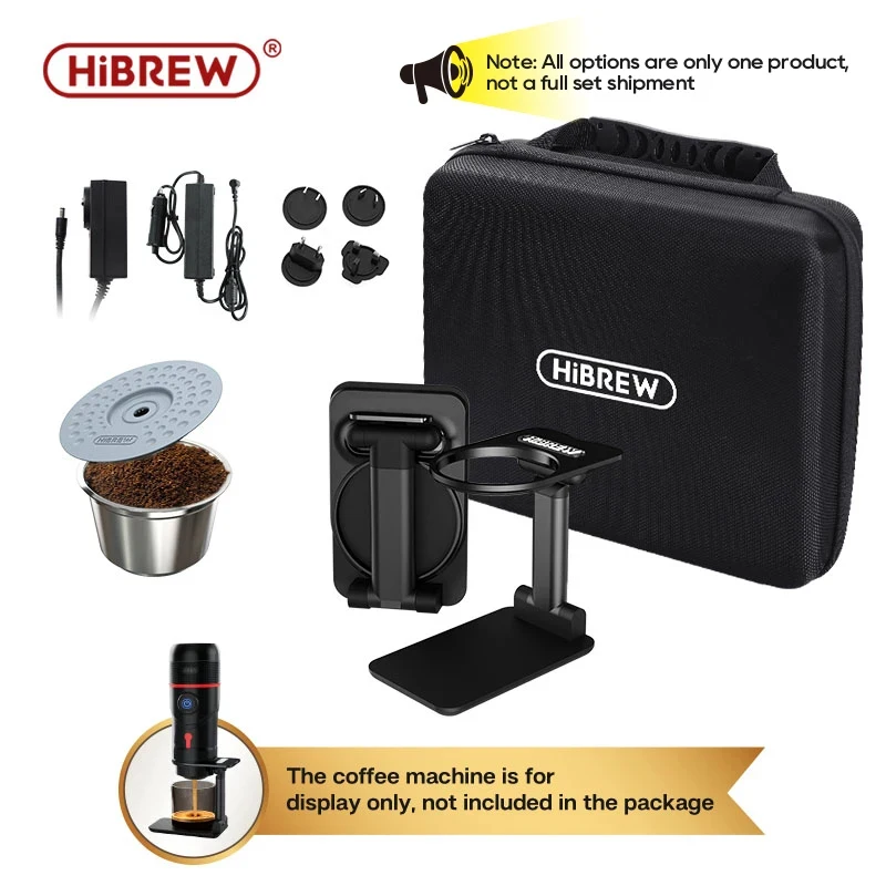 HiBREW AC/DC Adapter / Portable Travel bag / Holder for Car Coffee Maker Portable Espresso Machine