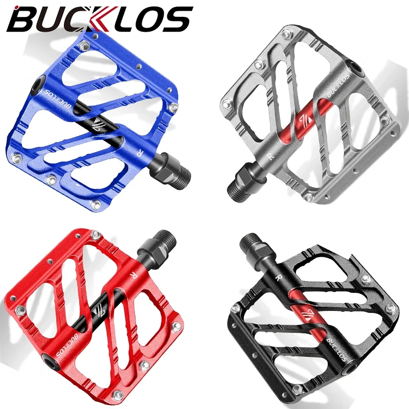 

BUCKLOS Pedals for Bicycle 3 Bearing Mtb Bicycle Pedals Aluminum Alloy DU Bearing BMX AM MTB Pedals Universal Bike Flat Pedal