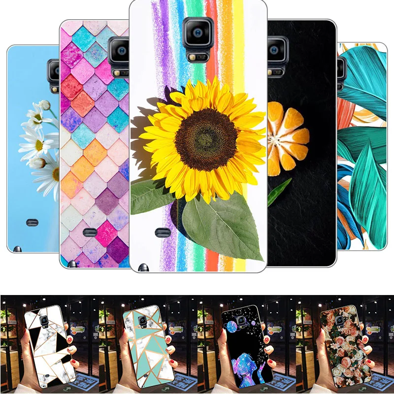 Custodia In Silicone Per Samsung Galaxy Note 4 N9108 N9100 N910A N910F N910P Custodie Da 5.7 "Custodia Carina Per Samsung Note 4 Cover