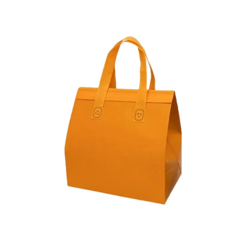StoBag 50pcs Wholesale Color Non-woven Insulation Tote Bag Portable Fabric for Food Drinks Package Keep Warm Cold Delivery Pouch 6
