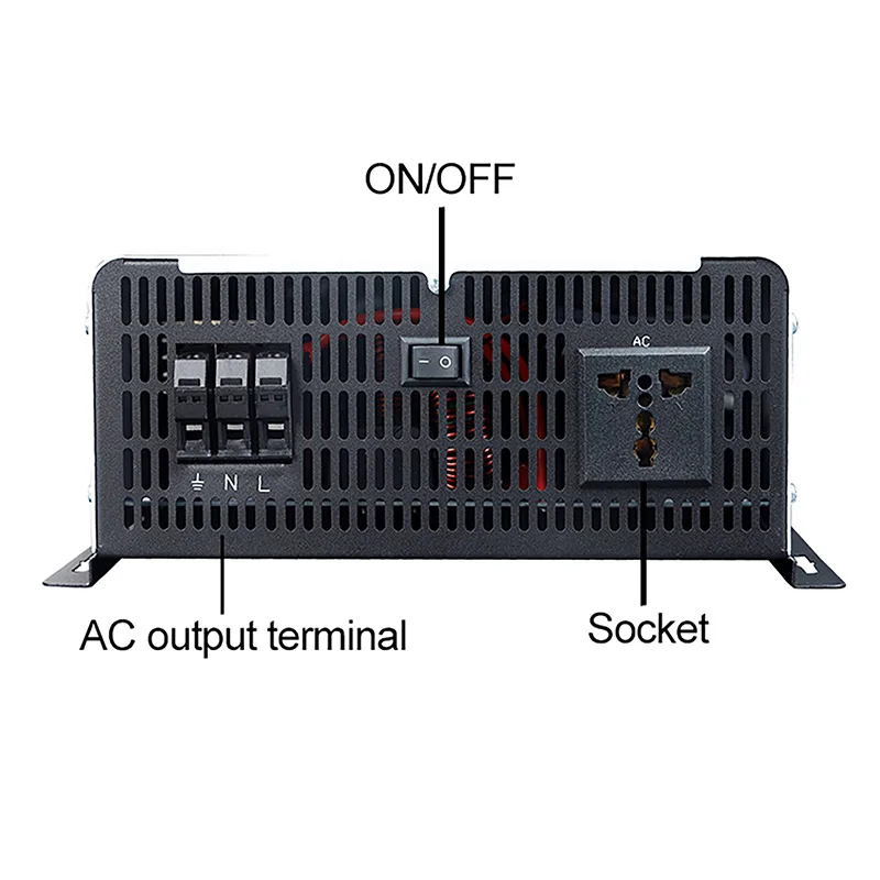 6600W Solar Power Pure Sine Wave Inverter 24V-230V Charger Voltage Converter Car Home Off-grid Photovoltaic Solar Power Inverter