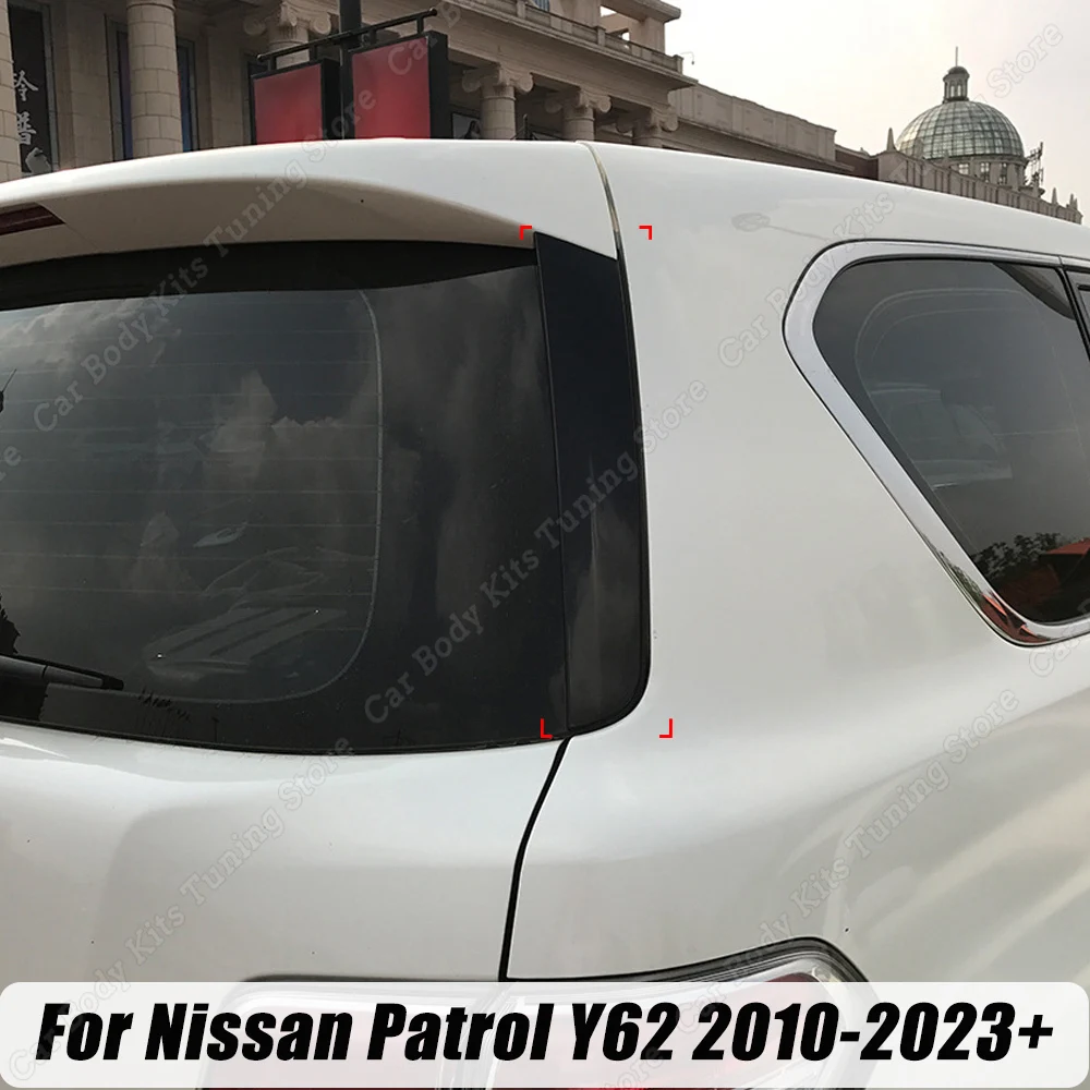 

2x глянцевый черный Задний боковой спойлер отделка крыльев для Nissan патруль Y62 2010-2023 + комплекты кузова тюнинг Tyling Авто канаты сплиттер