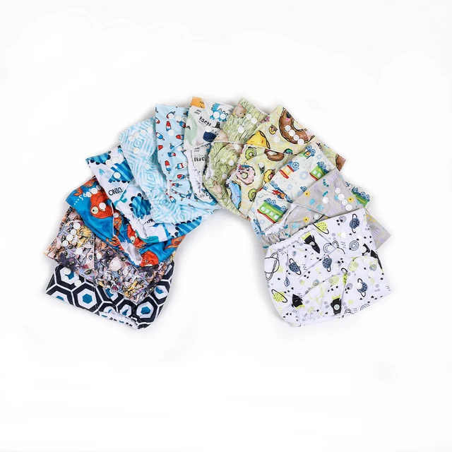 Happyflute 100% Polyester reusable waterproof cloth diaper