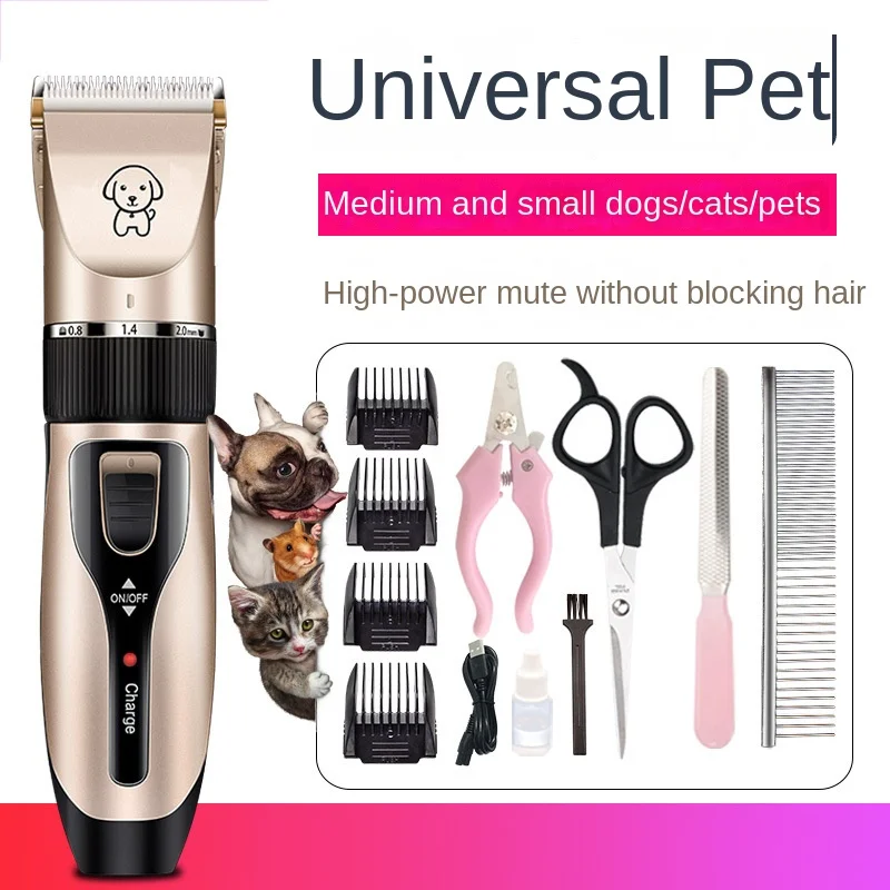 Dog Hair Clipper Pet Hair Trimmer Set Puppy Grooming Electric Shaver Ceramic Blade Cat
