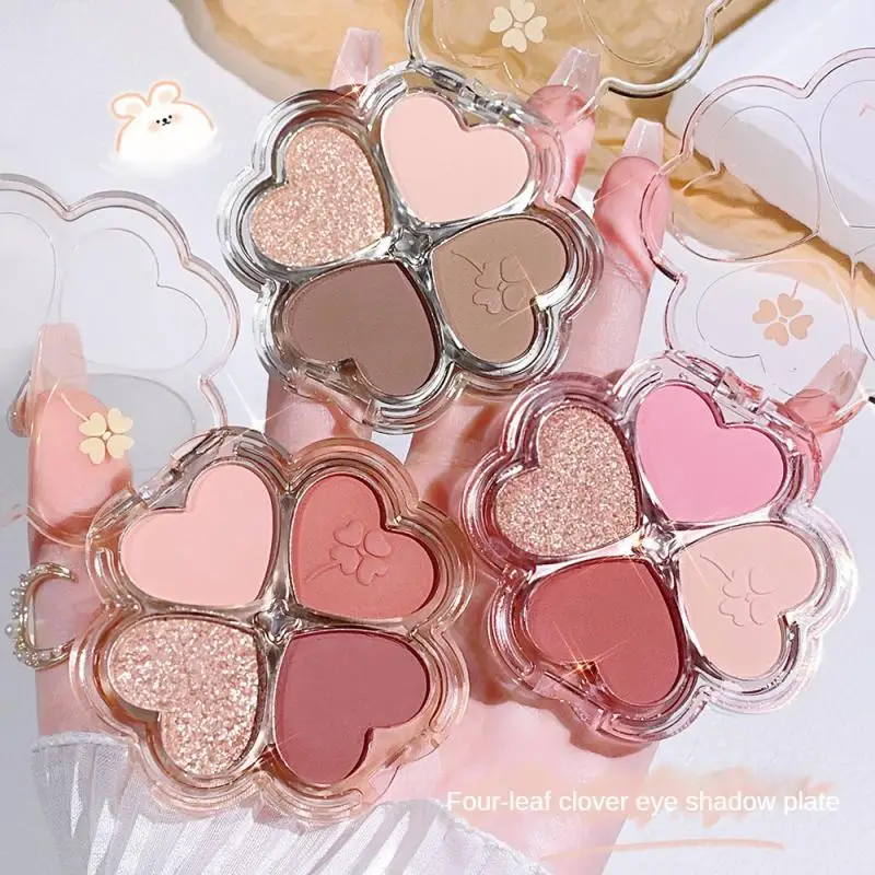 Eye Shadow Plate 4 Color Pearly Shiny Glitter Korean Art Eyeshadow Makeup Palettes