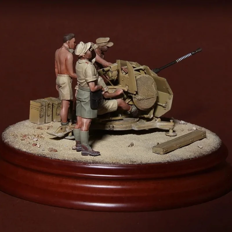 1/35 스케일 레진 피규어 조립 모델 키트 DAK 승무원용 2cm 플락 38 취미 미니어처 장난감 조립되지 않고 도색되지 않음
