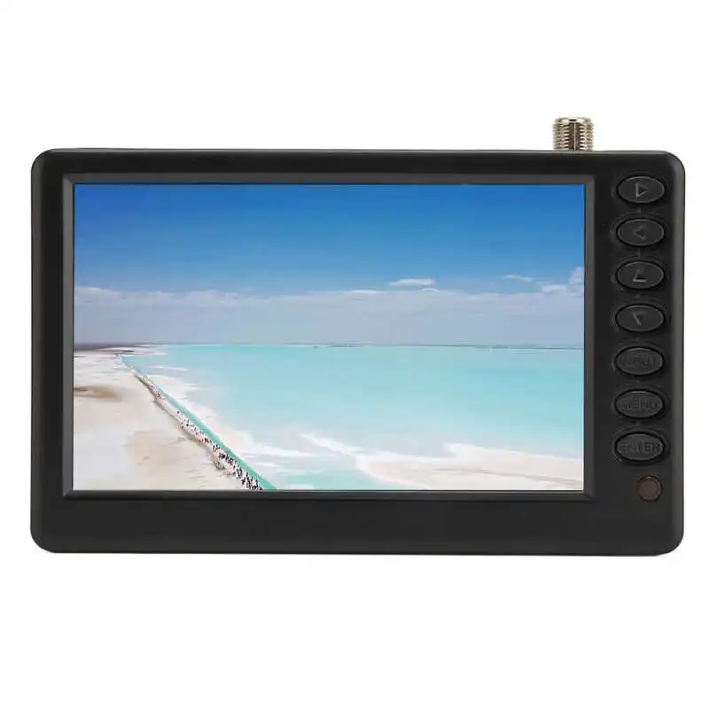 5 Inch Portable TV Rechargeable Mini Pocket TV with Stand for Fishing Driving EU Plug 110-220V portable tv