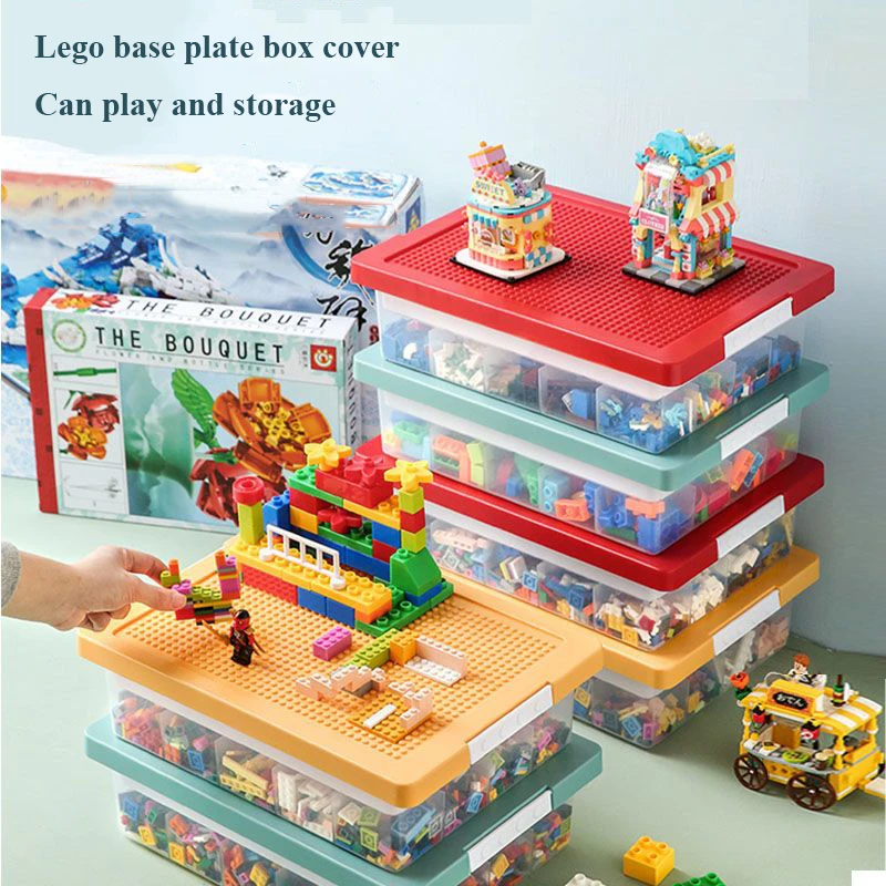 

Stackable Storage Box Large Home Capacity Organizer Building Block Lego Transparent Split Plastic Box Kids Toy Container Case