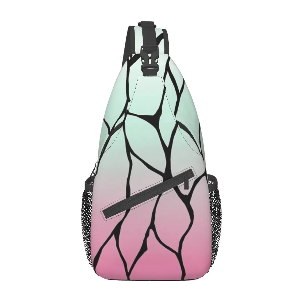 

Shinobu Pattern Chest Bag Retro With Zipper Mesh Bag Travel Nice gift Customizable