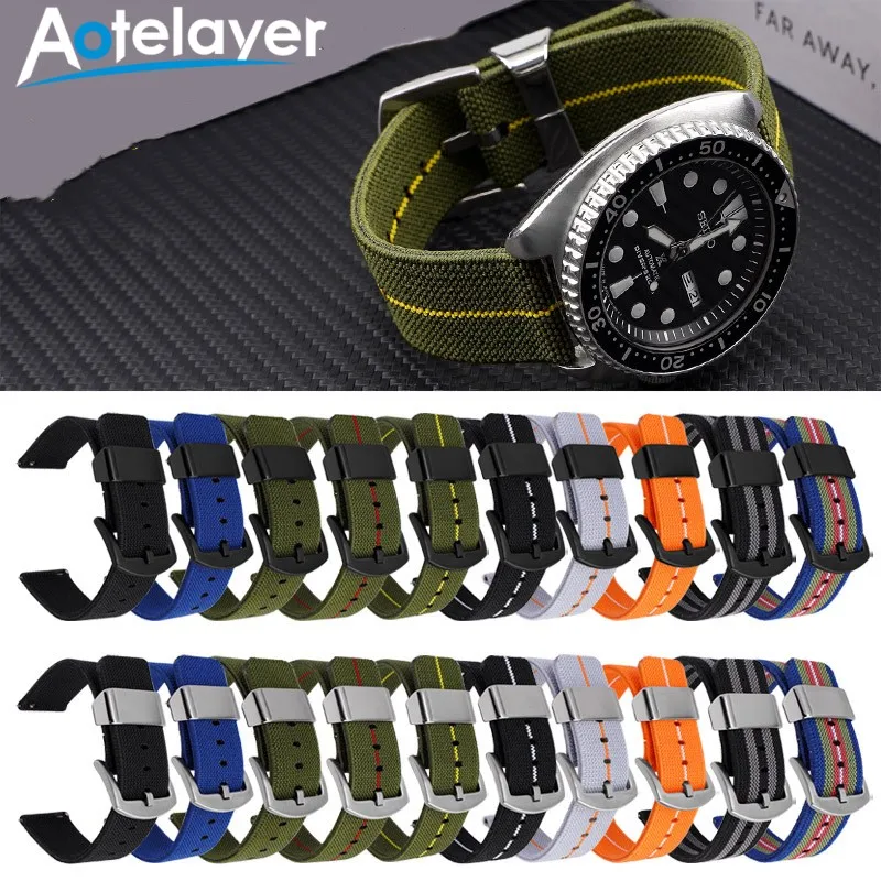 Versatile Quick Release Nylon Watch Band - Elastic Sport Strap