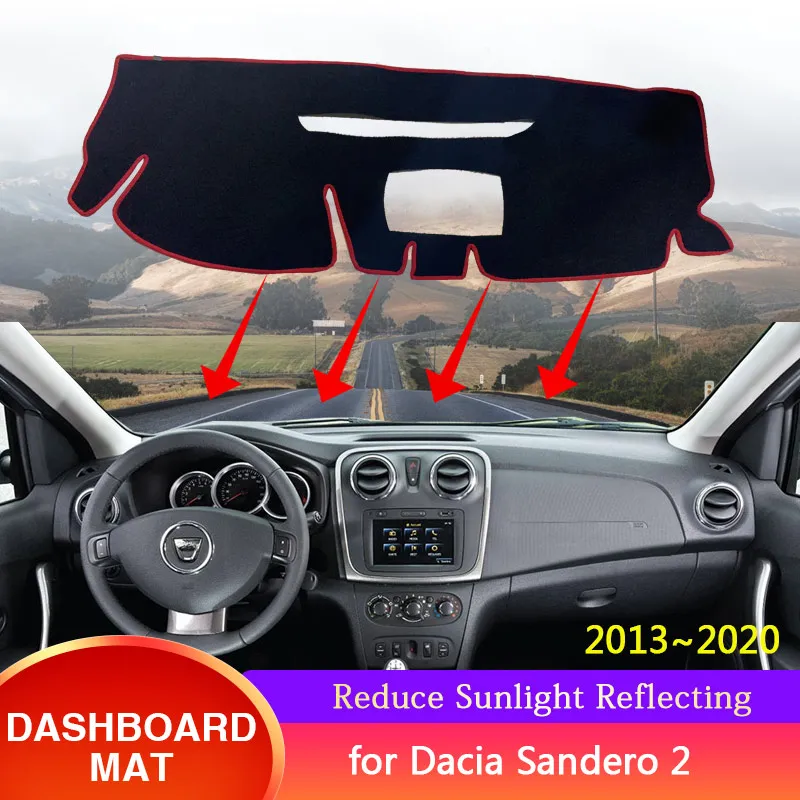 For Renault Dacia Sandero Stepway 2 Mk2 2013~2020 Dashboard Cover Sunshade  Anti-sun Dast Mat Carpet Pad Cushion Car Accessories - Car Stickers -  AliExpress