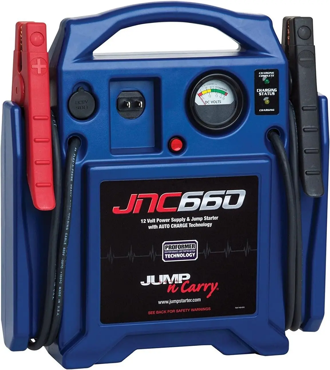 Jump-N-Carry 1700 Peak Amp 12 Volt Jump Starter , Blue