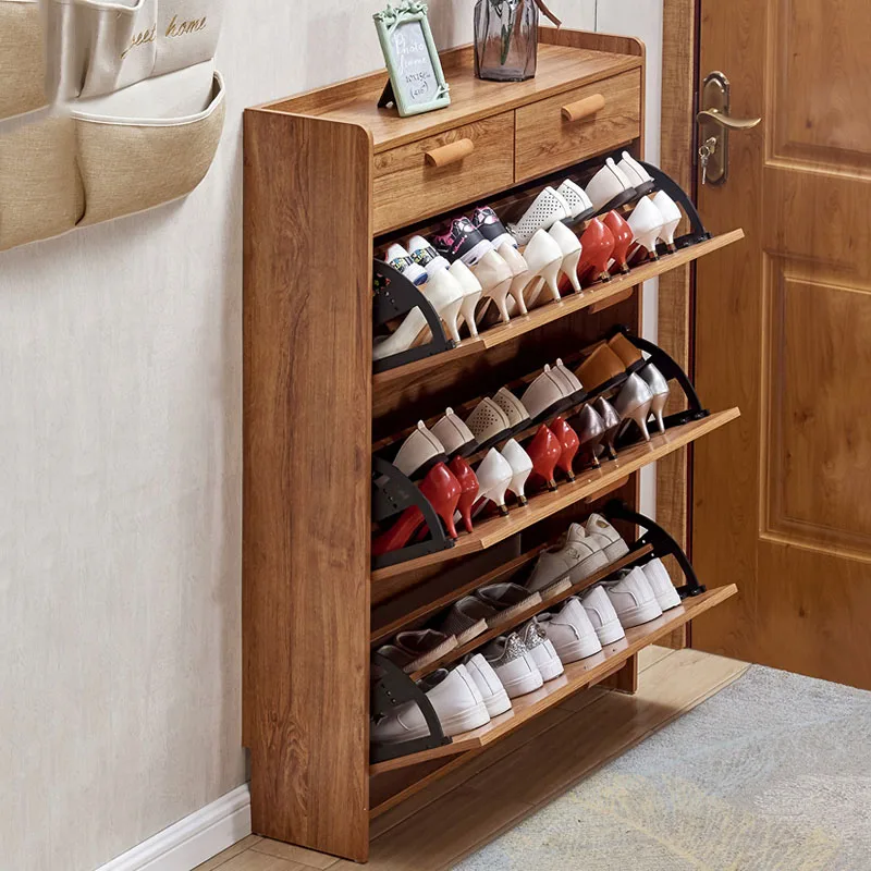 

Narrow Vertical Shoe Cabinets Ultra Thin Modern Hallway Storage Shoe Cabinets Wooden Meuble A Chaussures Home Furniture ZY50XG
