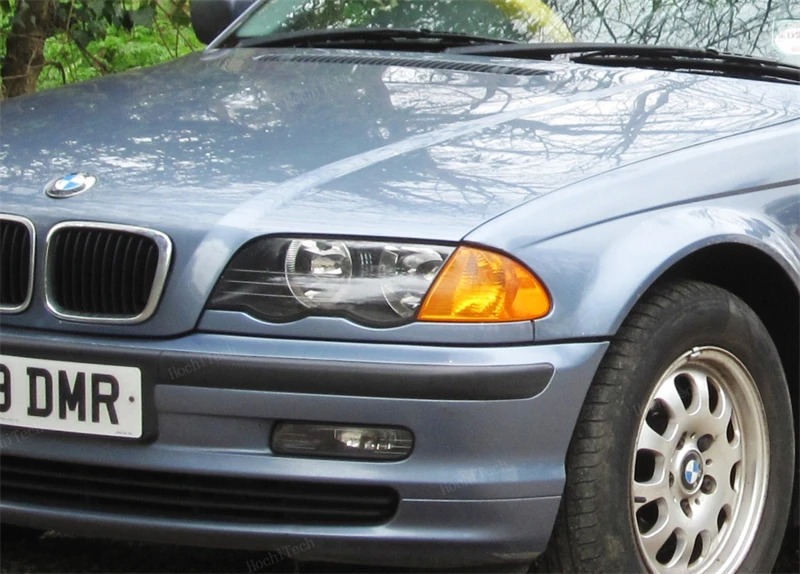 Paire De Couvercles De Phare Clairs Pour BMW E46 Série 3 (1998-2001) 4 Portes - Remplacement Lentille Avant Gauche Et Droite