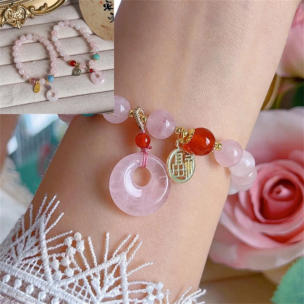 Рисунок 4 - Браслет с натуральными розовыми кристаллами