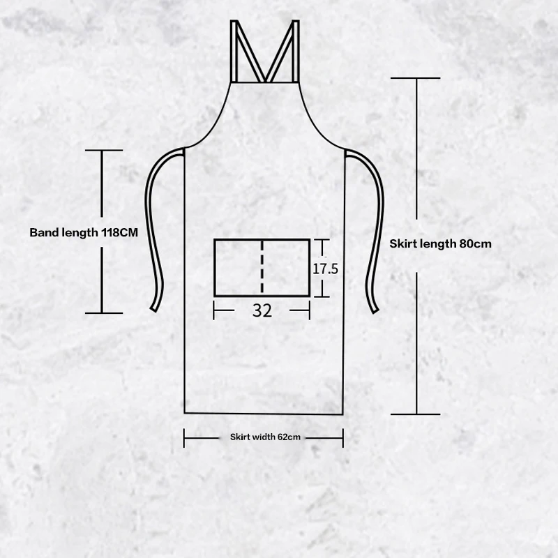 Tooling Ni Waterproof And Dirt-resistant Apron lKitchen Restaurant Cafe H-shaped Cross Strap Apron For Men and Women
