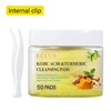 Turmeric Kojic Acid Cleansing Pads Exfoliating Deep Cleansing 50 Pcs Exfoliates Skin Pads Facial Clean Sponge 6