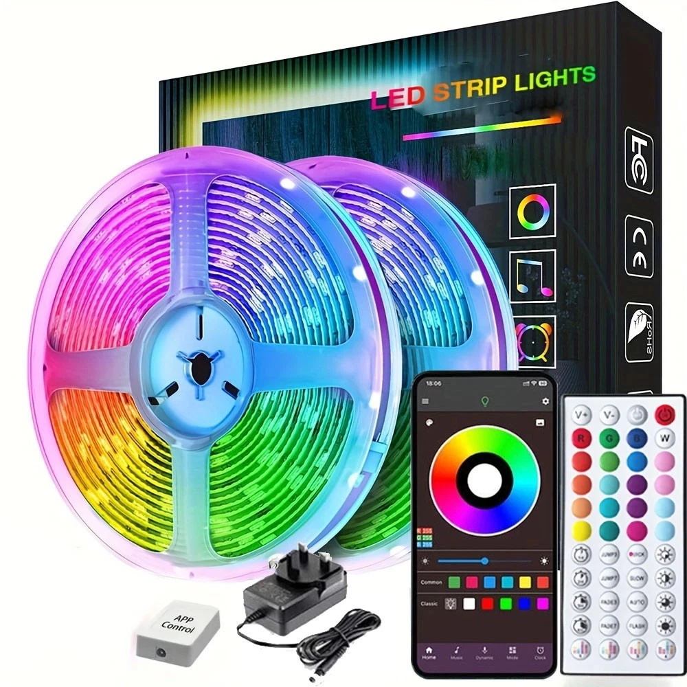 รูปสินค้า ไฟแถบ LED ยืดหยุ่น ควบคุมผ่านแอป ปรับสีได้