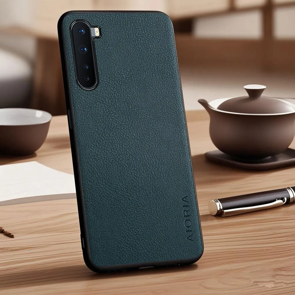 Minimalist Faux Pebbled Leather Phone Case Cover