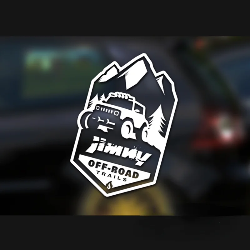 

JP JCMCT-внедорожник, светоотражающее персонализированное украшение, водонепроницаемая черная/серебряная виниловая внешняя Наклейка 16 см x 9 с...