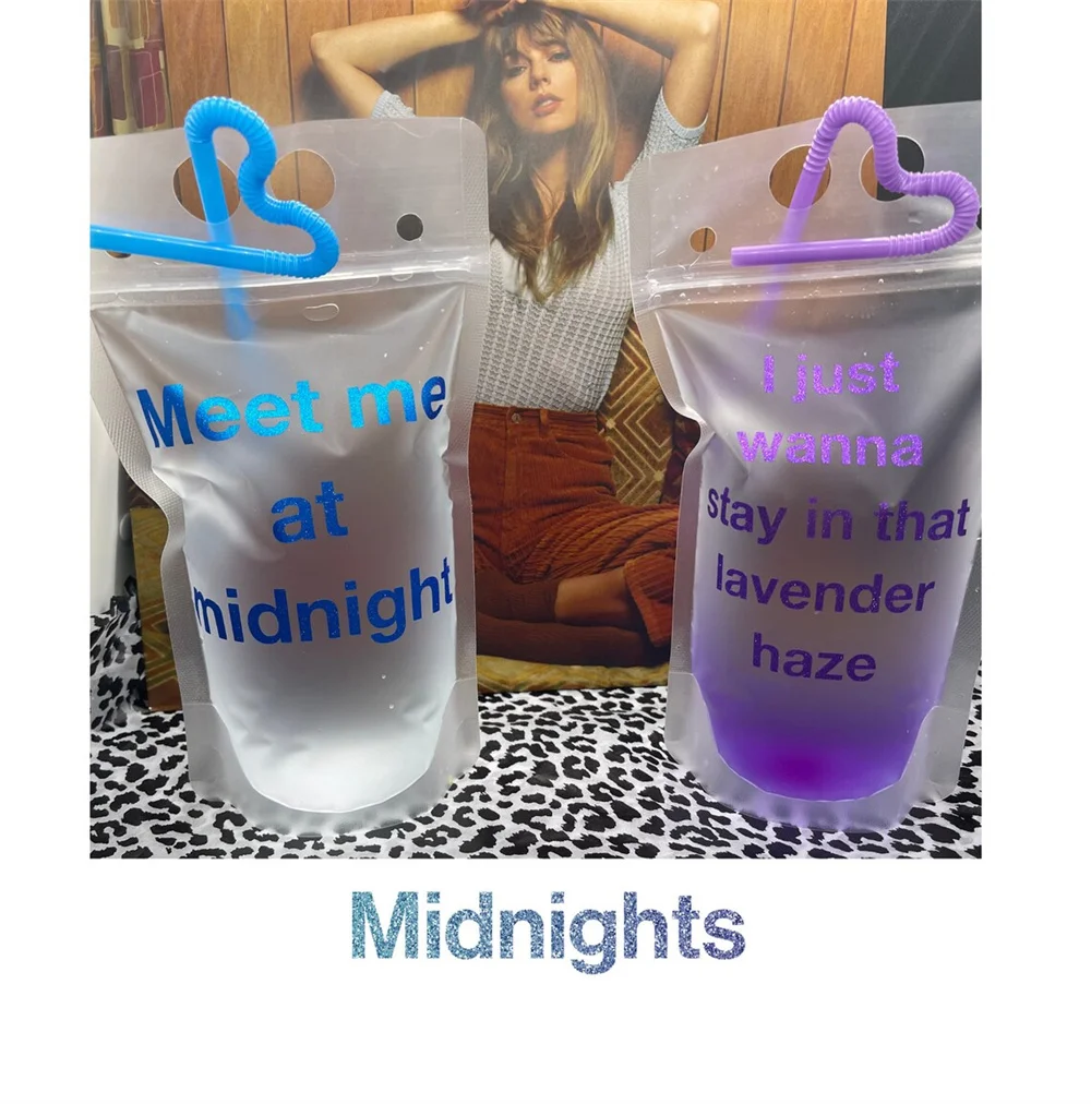 Midnights Album-Detti Swiftie-Sacchetti Per Bevande Ispirati A Taylor Swift Per Feste, Concerti, Compleanni, Addio Al Nubilato