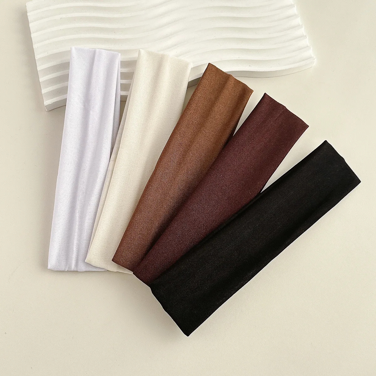 Solid Color Elastic Sports Headband Stretchy Yoga Running Fitness Sweatband Non Slip Breathable Daily Makeup Hair Accessories 1