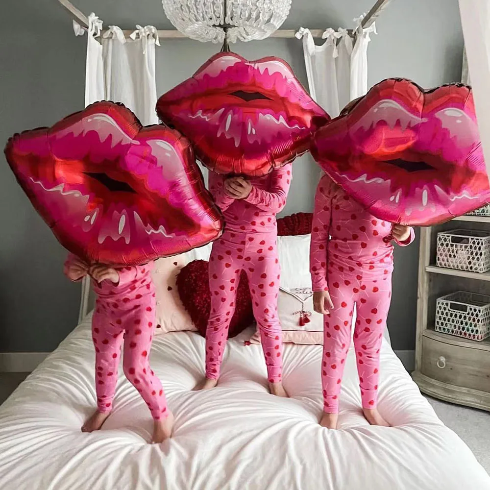 

5Pcs Large Lip Foil Balloons Love Globos Pink Red Lips Balloon For Valentine's Day Birthday Helium Balloon Wedding Decoration