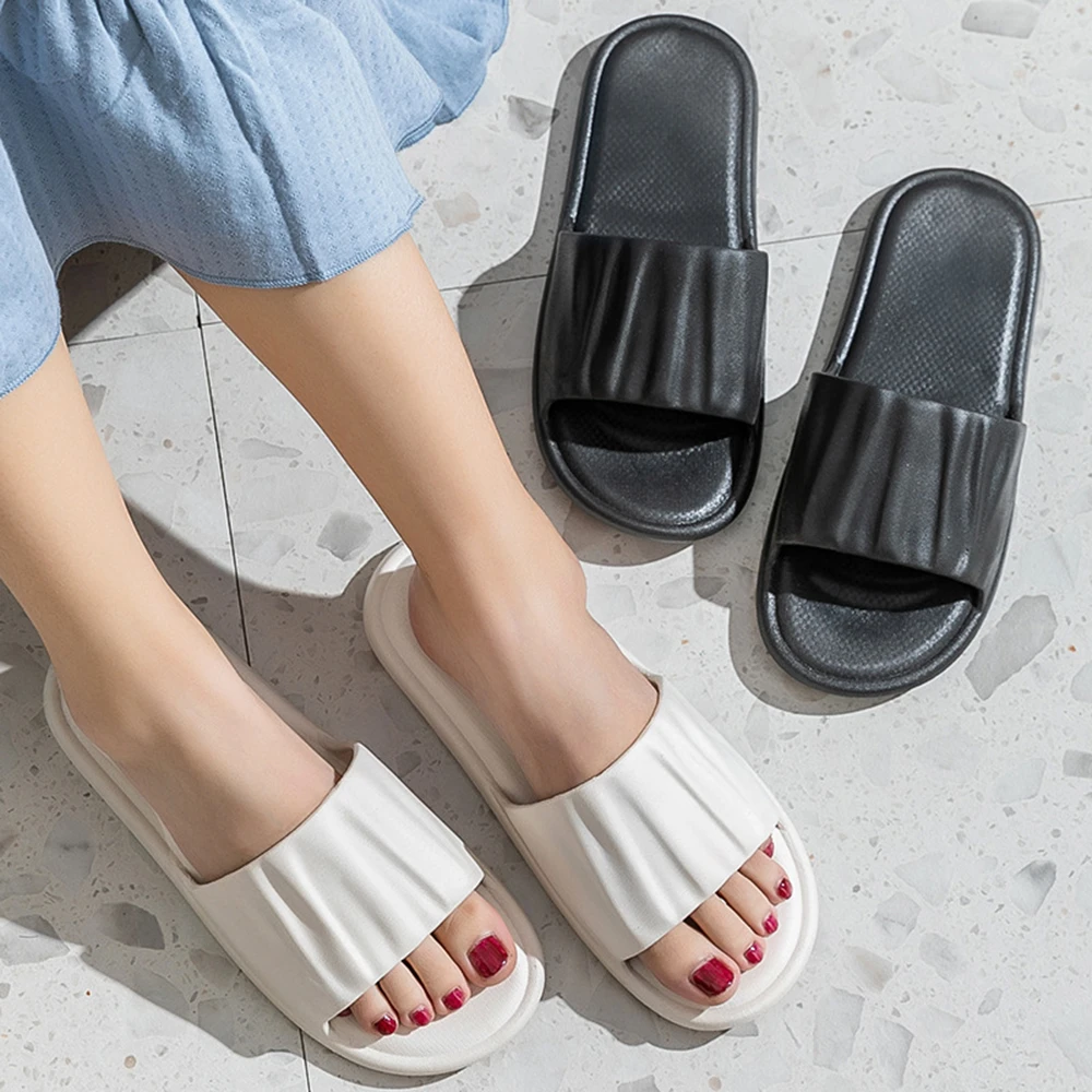 2022 Fashion Slippers Women Home Summer Guests Bath Bathroom PVC Good-looking Non-slip Slipper Indoor Ladies Shoes Hotel Sandals