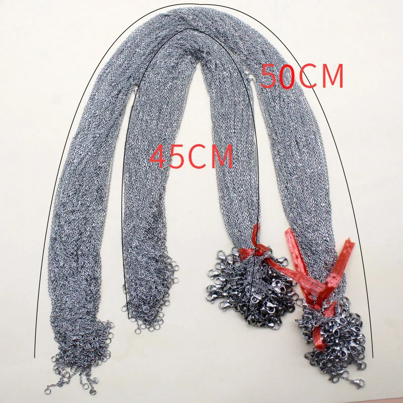 

Wholesale 2Mm Stainless Steel Chain Rope 45cm ,50Cm Chain Lobster Clasp Diy Jewelry Making Necklace Accessories 100 Pcs