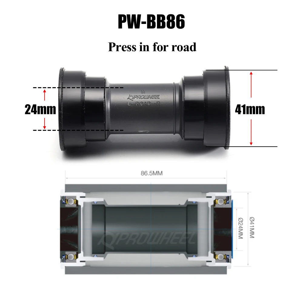 パーツ bB HASSNS Bicycle Bottom Bracket BB68 Sealed Ceramics Bearing For Mtb