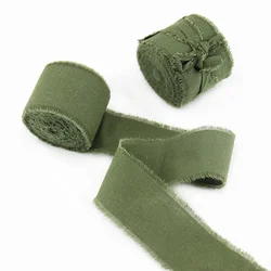 Eco - Friendly Hand - Torn Raw Edge Cotton Ribbon for Creative Gift Wrapping and Decoration (30)