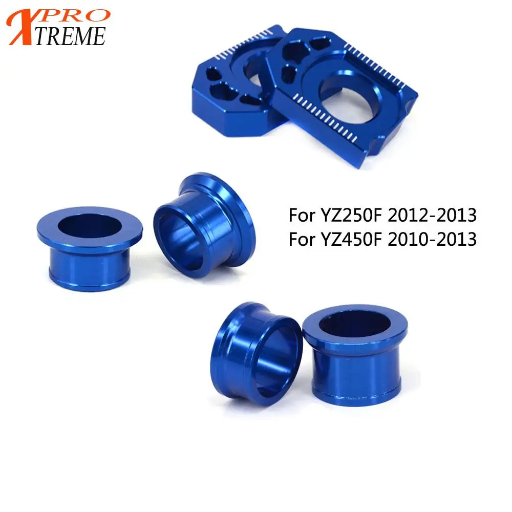 Zeta Rear Axle Block Yamaha YZ250F '12-, YZ450F '10- Blue