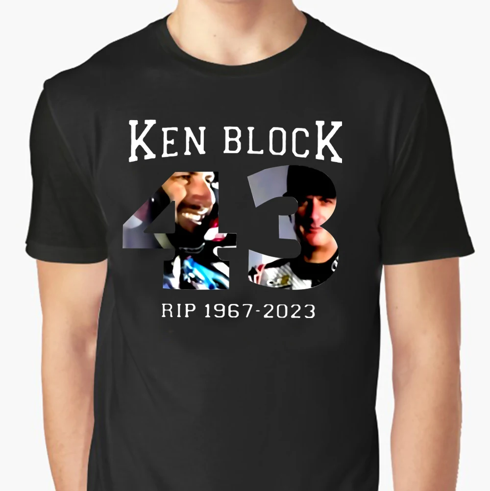 Maglietta Ken Block 43 Di Alta Qualità Da Uomo Vintage Streetwear Graphic Print Ken Block Magliette Unisex In Cotone Estetico Camicie Taglia Ue