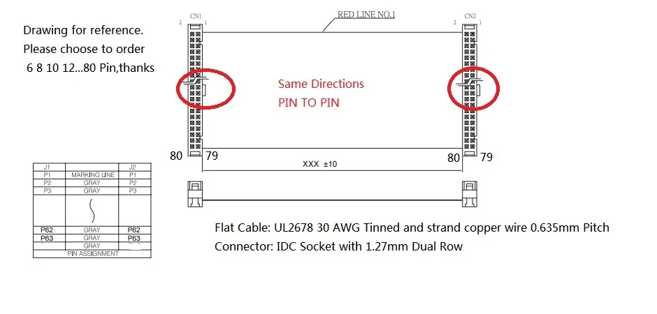 IDC-60 Socket U00d7 30 Pins Ribbon Connector HandsOn Tech - Main Image