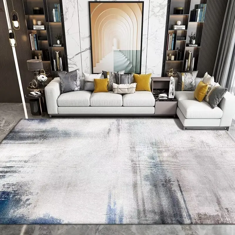 Chinese Style Splash-ink Large Living Room Carpet Abstract Luxury Lint-free Rugs for Bedroom Kitchen Mat Soft Machine Washable 4