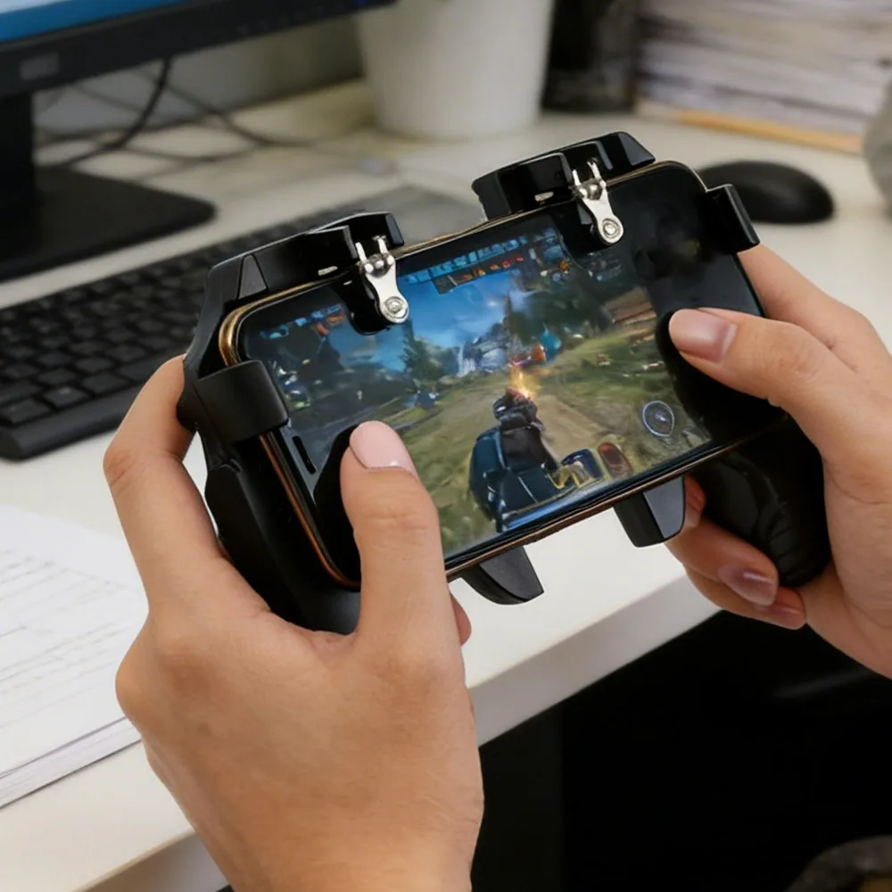 Enhanced Mobile Gaming Controller with Finger Sleeves