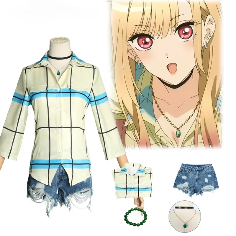 

Anime My Dress Up Darling Kitagawa Marin Cosplay Costume Uniform Outfits Halloween Costumes for Women