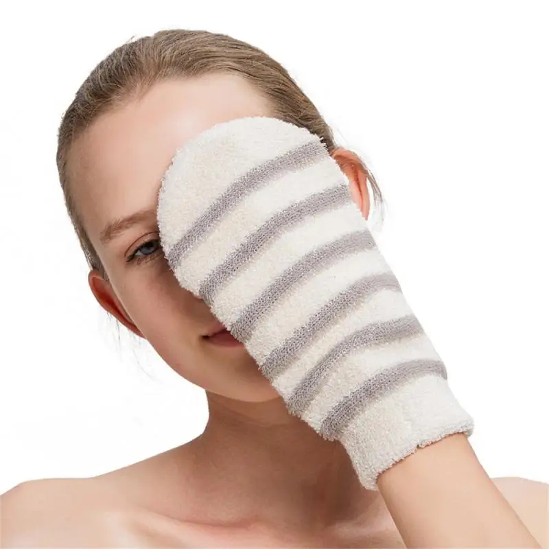 1/2PCS Double Sided Bath Gloves Durable Two-sided Soft And Comfortable Double Sided Rubbing Gloves Good Air Permeability