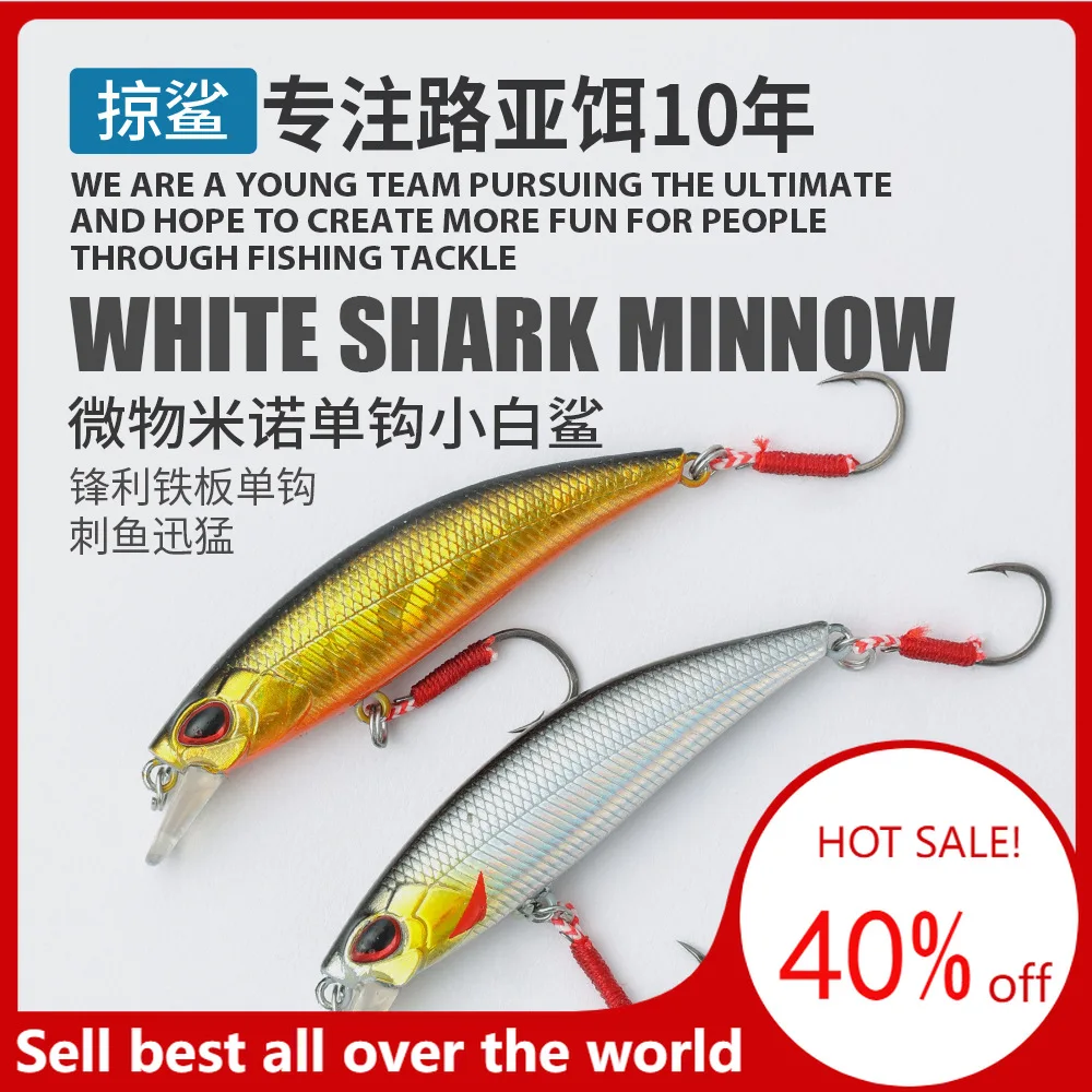 

Far Casting Fishing Bait: Micro Sinking Minnow with Strong 4GBKK Ise-Nagare Single Hook Fishing Lures Swimbait Fishing Tackle