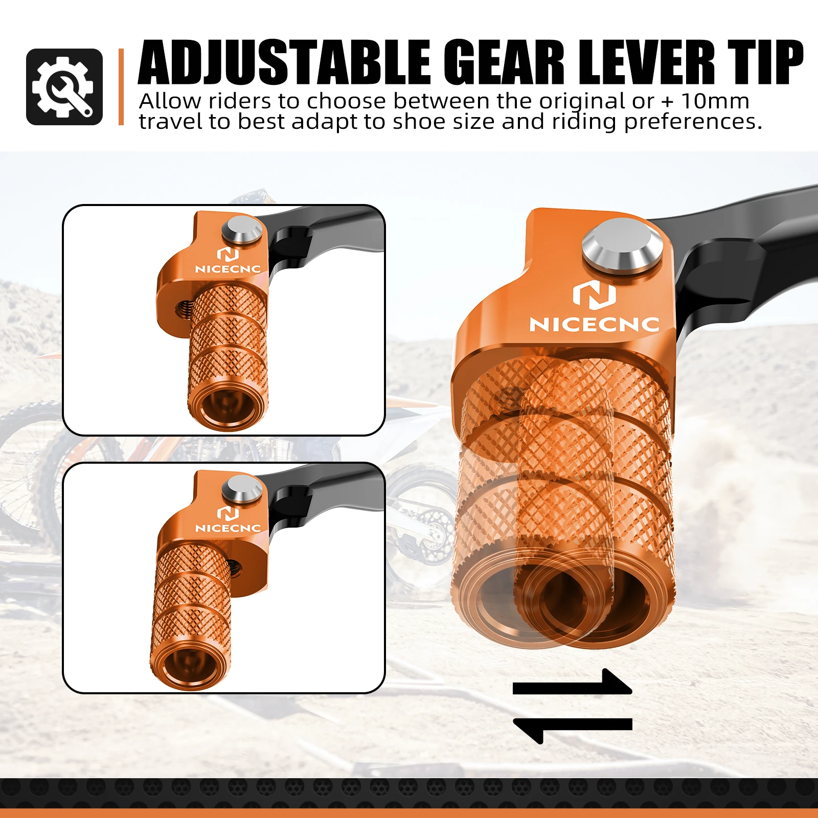 NICECNC Für Husqvarna TE 300 2024-2025 Geschmiedeter Schalthebel mit Klappspitze TE250 TE150 24-25 TX300 TC250 TC125 2023-2025 – Detail 8