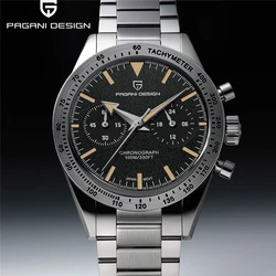New PAGANI DESIGN Top Brand Luxury Quartz Watch For Men Sport Speed Chronograph VK64 Movt AR Sapphire Glass Relogio Masculino