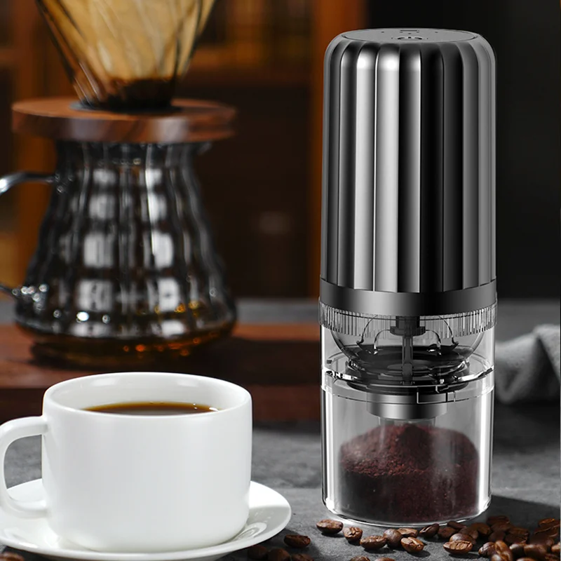 Portable Electric Coffee Grinder Wireless Bean Mill USB Fully Automatic Rechargeable Outdoor Gatherings Adjustable Coarse Fine