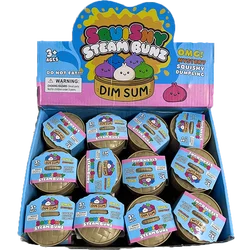 Vibrant Mini Glitter Dumpling Squishy Stress Relief Toy Set (Random24pcs with box)