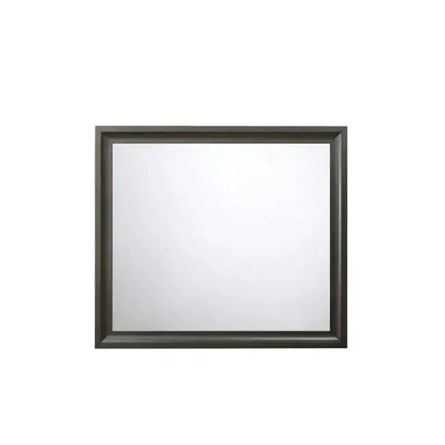 

Rectangular Beveled Mirror in Antique Gray