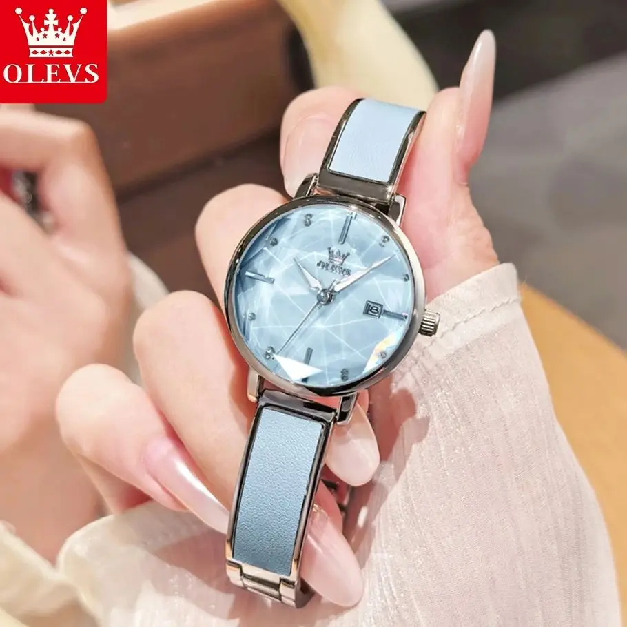 OLEVS 5656 Woman's Watch Elegant Luxury Waterproof Moonswatch Mechanical Watch For Women Roman Scale Classic Ladies Wristwatch