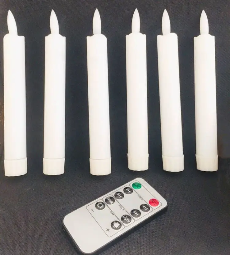 Candele LED Tremolanti Homemory, 15x7,6 Cm, Avorio, Set Da 2 Con Telecomando E Timer | Impermeabili IP55, Per Esterno E Interno - 3